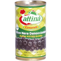 Attina' olive nere denocciolate gr 4250 vaso