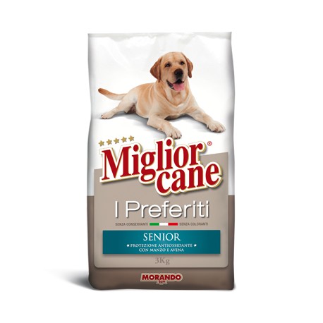 Miglior cane senior manzo e avena secco kg 3