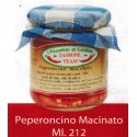 PEPERONCINO PICCANTE MACINATO DI CALABRIA IN OLIO DI OLIVA VASETTO VETRO 314 ML