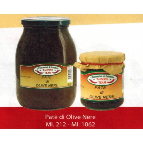 Patè di olive nere vasetto vetro ml. 212